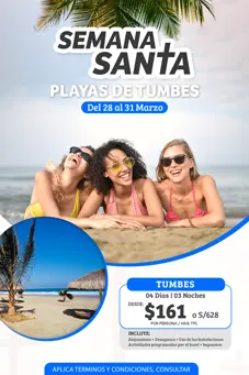Oferta de viaje nacional semana santa playas de tumbes precios